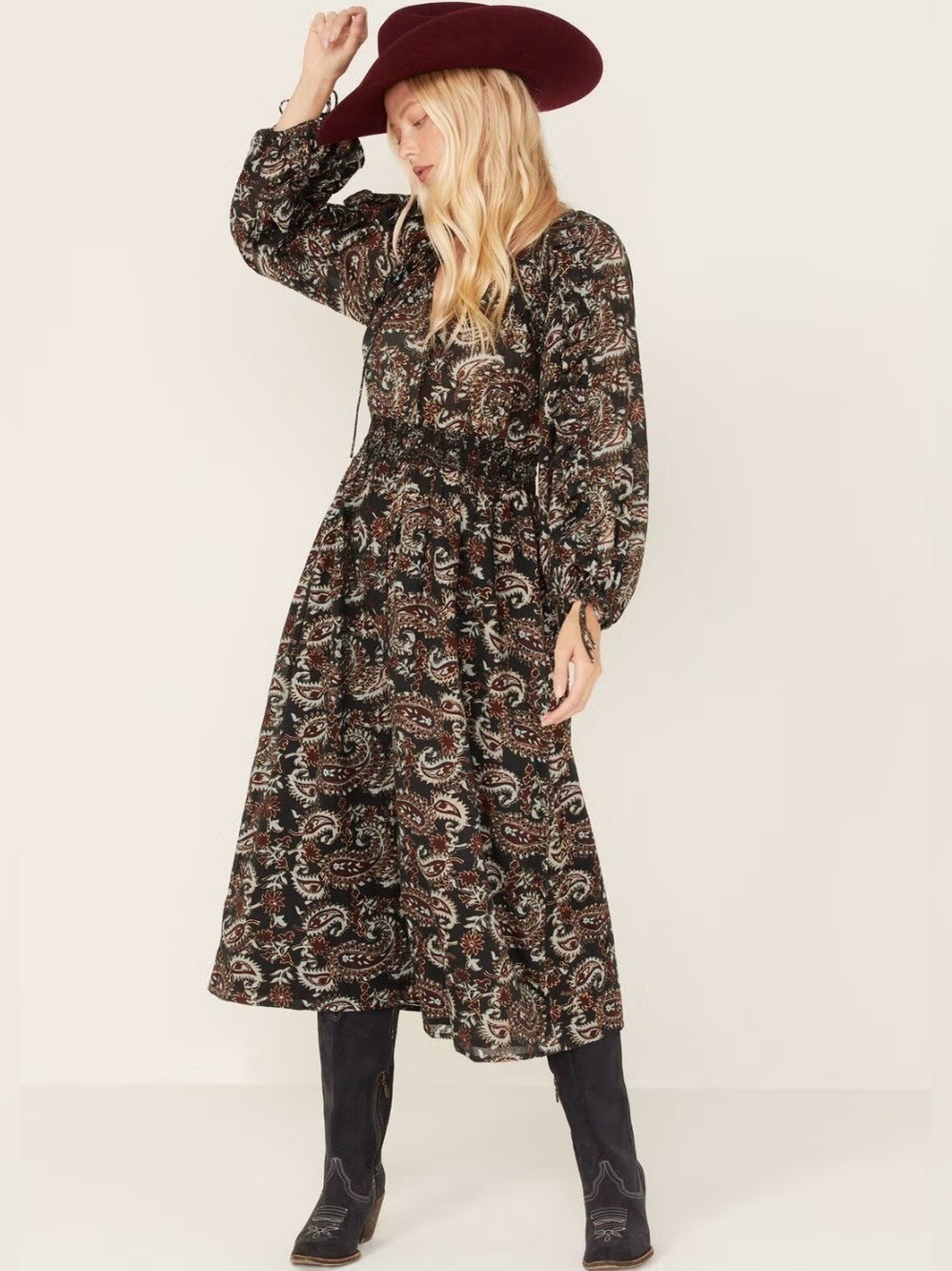 Cleobella Corrine Midi Dress in Avalon Block Print Size XL Ruffle Boho